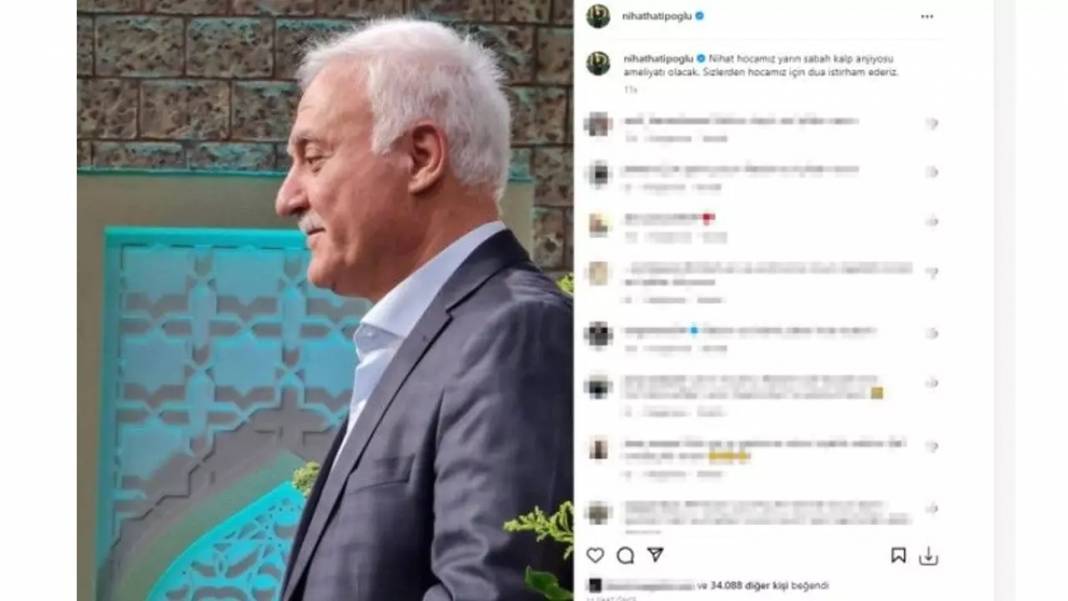 Nihat Hatipoğlu Bıcak altına yatıyor, sevenlerinde dua istedi, Nihat Hatipoğlu, ne ameliyatı olacak? 6