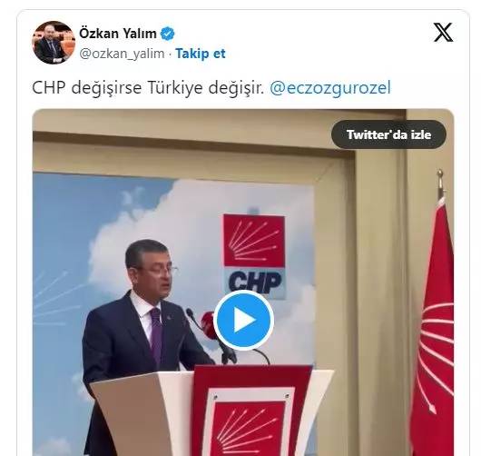 CHP genel başkanlığına aday olduğunu açıklayan Özgür Özel'e  art arda tebrik mesajı, ilk tebrik İmamoğlu'ndan 7