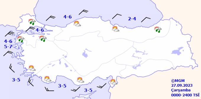 Bu gün hava nasıl olacak, yağmur var mı sıcaklıklar kaç derece olacak? 26 Eylül Salı tüm ülke geneli hava durumu 13