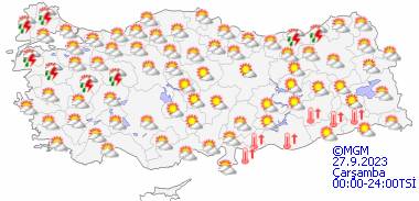 Bu gün hava nasıl olacak, yağmur var mı sıcaklıklar kaç derece olacak? 26 Eylül Salı tüm ülke geneli hava durumu 15