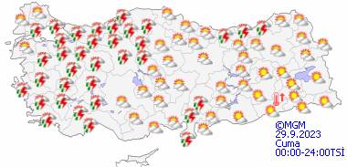 Bu gün hava nasıl olacak, yağmur var mı sıcaklıklar kaç derece olacak? 26 Eylül Salı tüm ülke geneli hava durumu 17