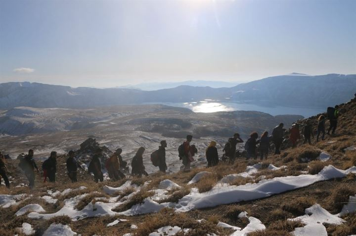 Nemrut Dağın'da esrarengiz görüntü! Herkes kendini görebiliyor 11