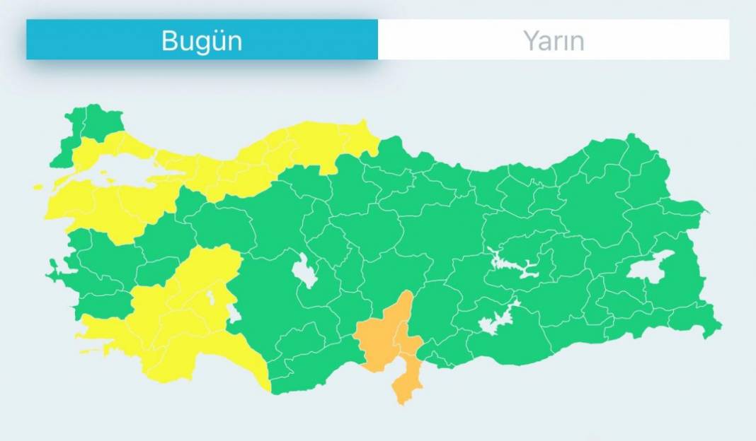 Bakan Özhaseki istirham ediyorum diyerek, Meteoroloji ve AFAD acil kodu uyarısı ile 40 il sarı 4 il Turuncu kodu ile uyarılar peş peşe geldi 14