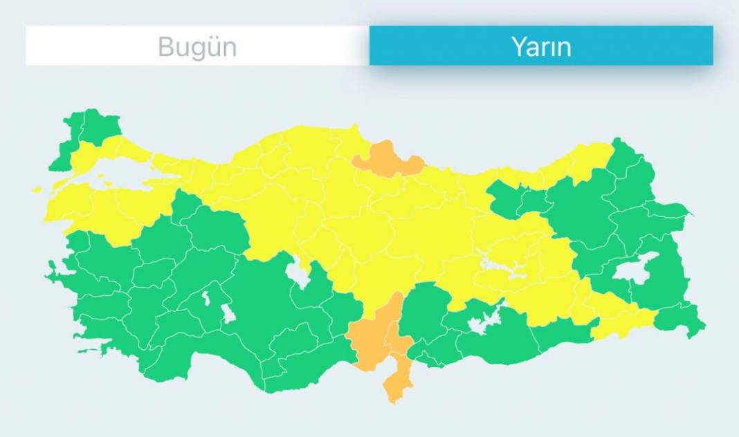 Bakan Özhaseki istirham ediyorum diyerek, Meteoroloji ve AFAD acil kodu uyarısı ile 40 il sarı 4 il Turuncu kodu ile uyarılar peş peşe geldi 15