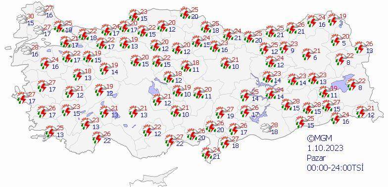 Bakan Özhaseki istirham ediyorum diyerek, Meteoroloji ve AFAD acil kodu uyarısı ile 40 il sarı 4 il Turuncu kodu ile uyarılar peş peşe geldi 18