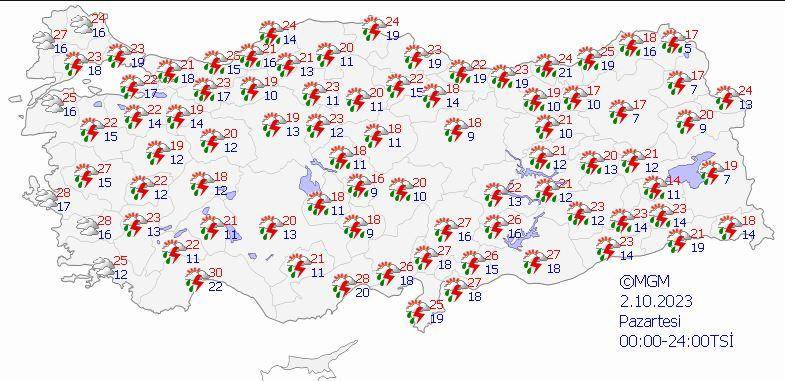 Bakan Özhaseki istirham ediyorum diyerek, Meteoroloji ve AFAD acil kodu uyarısı ile 40 il sarı 4 il Turuncu kodu ile uyarılar peş peşe geldi 19