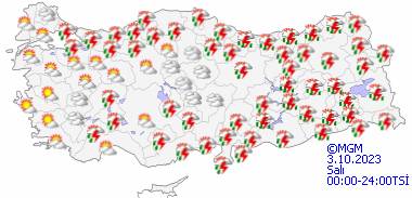 Meteoroloji 17 illi uyardı! Bu gün hava durumu nasıl, yağmur var mı, sıcaklıklar ne kadar? 3 Ekim Salı hava durumu 15