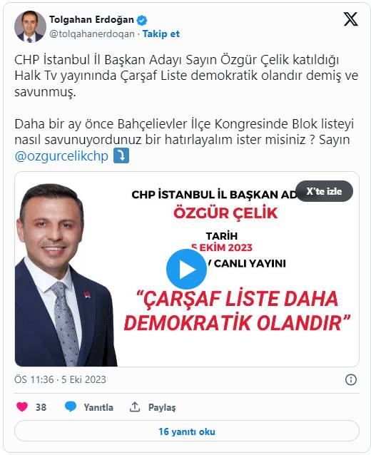 İstanbul il kongre öncesi CHP’de sular iyice ısındı! Değişimcilerin il başkan adayı Özgür Çelik'in açıklamaları delegelerin kafasını karıştırdı 4