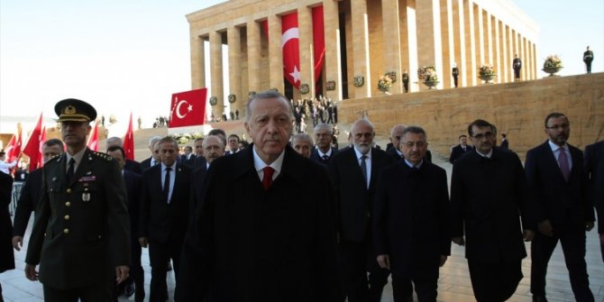 Devlet erkanı Anıtkabir'de! Atatürk, Anıtkabir'de anıldı