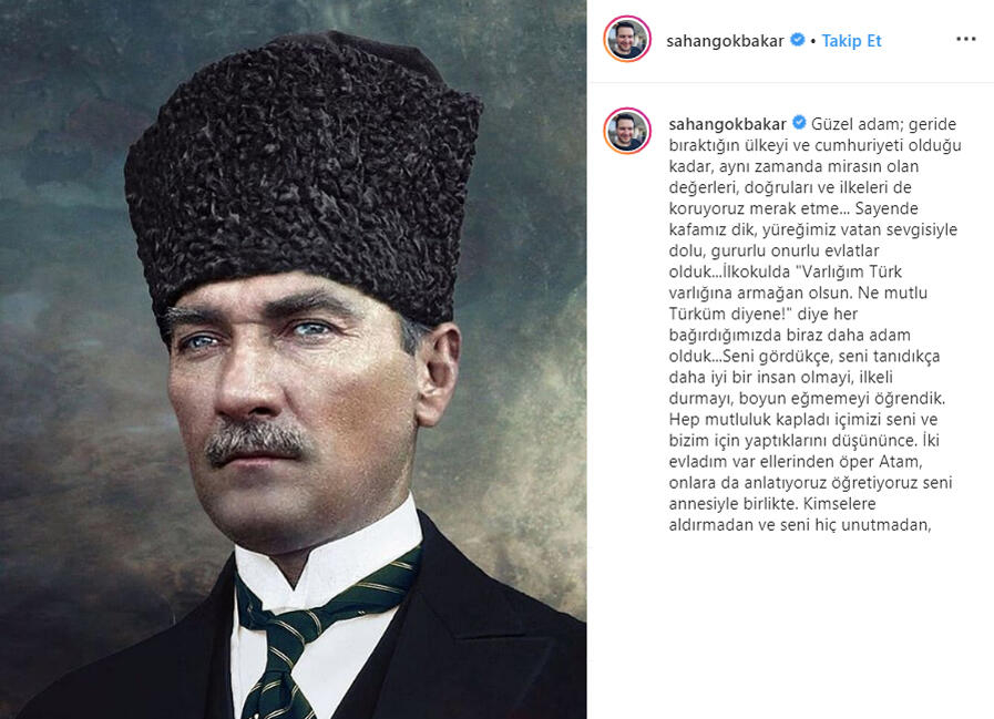 Ünlülerden 10 Kasım mesajlarI! Ünlü isimler Atatürk'ü saygı ve özlemle andı 15