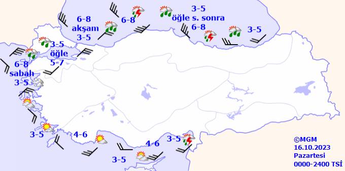 Meteoroloji uyardı, Kuvvetli yağışa dikkat! 16 Ekim Pazartesi bu gün tüm ülke geneli hava durumu ve sıcaklıkları nasıl olacak? 16