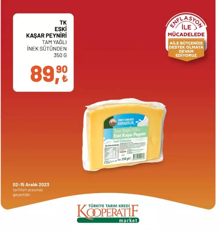 Tarım kredi Market'ten dev indirim kampanyası! 02-15  Aralık 2023 güncel indirimli ürün kataloğunu yayınladı, Et, Süt, Yumurta... 15