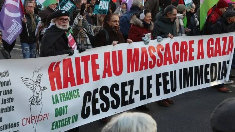 Dünya yeter artık diyerek Gazze için ayakta, yüz binler sokaklara döküldü, Beyaz saray önünde 'ölüm' protestosu 16