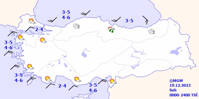 Bugün hava durumu nasıl kar yağacak mı Yağmur yağacak mı? 19 Aralık Salı Hava durumu ve sıcaklıkları 10