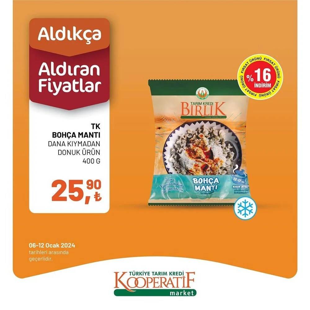 Tarım Kredi Market yine yaptı yapacağını! 10 -14 Ocak tarihleri arasında geçerli olacak dev indirimli ürün kataloğunu yayınladı 10