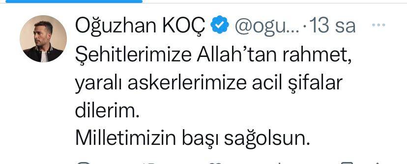 Kahraman 9 şehit asgerimiz için sanat dünyasından mesaj yağdı: ''Kahrolsun katiller'' 19