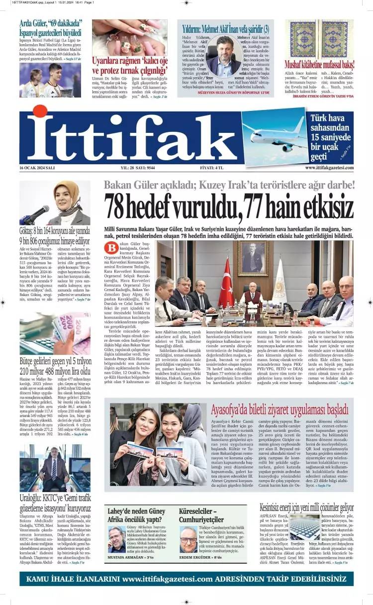Kirli ittifak: 16 Ocak Salı tüm gazete manşetleri 11