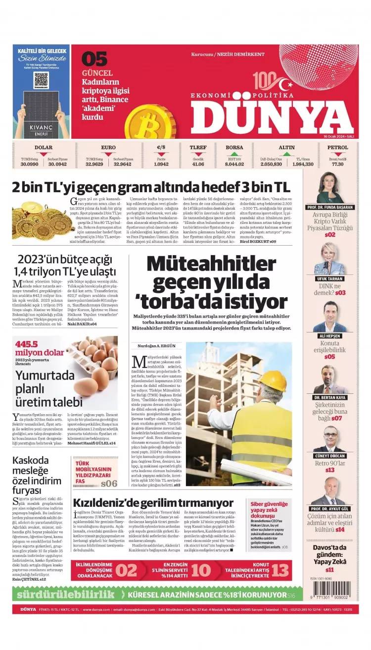 Kirli ittifak: 16 Ocak Salı tüm gazete manşetleri 18