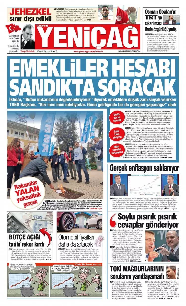 Kirli ittifak: 16 Ocak Salı tüm gazete manşetleri 21
