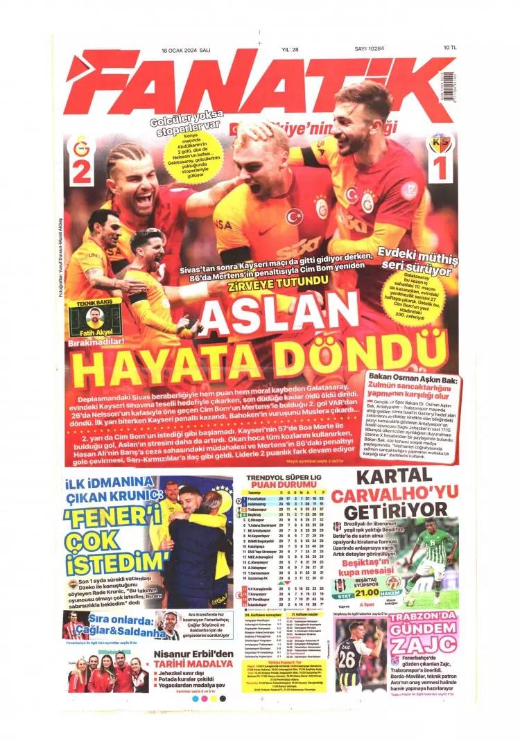Kirli ittifak: 16 Ocak Salı tüm gazete manşetleri 29