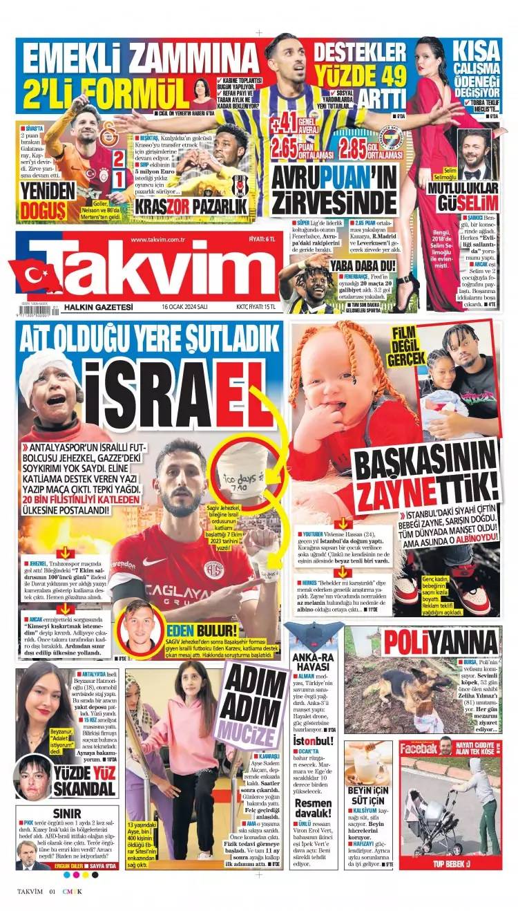 Kirli ittifak: 16 Ocak Salı tüm gazete manşetleri 3