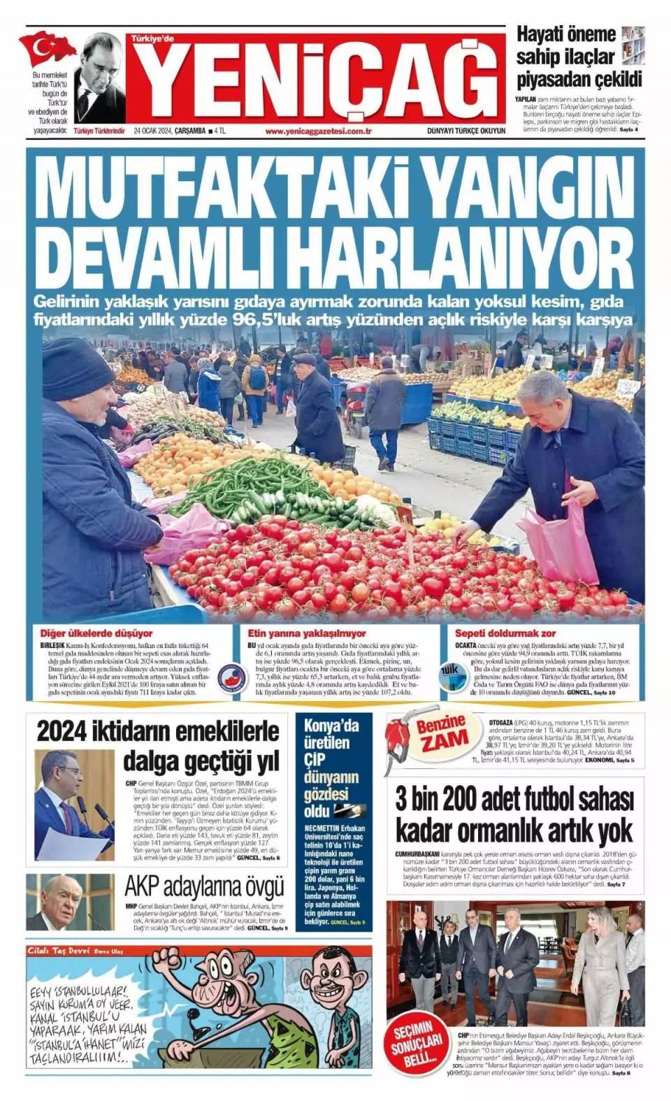 DEM Parti CHP'den  İBB'de eş başkanlık istiyor, 24 Ocak  Çarşamba Gazete manşetleri 14