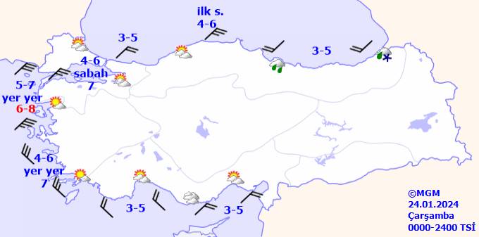 Bugün hava durumu nasıl, kar yağacak mı, hava sıcaklıkları ne kadar olacak? İşte 24 Ocak Çarşamba ülke geneli hava durumu 13