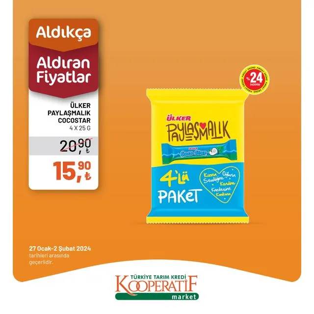 Tarım Kredi Market'ten eşi benzeri olmayan indirim kampanyası, 28 Ocak-2 Şubat 2024 aktüel ürünler kataloğu... 32