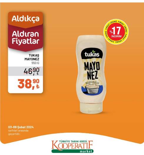 Bu fiyatları görenler Tarım Kredi Market'e koşuyor! Tarım Kredi Market 3-9 Şubat 2024 indirimli ürün kataloğunu yayınladı 7