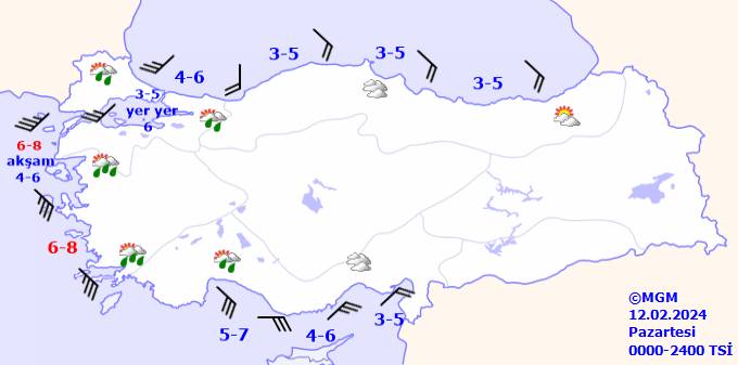 Meteorolojiden o iller için sarı kot ve çiğ uyarısı! Bugün hava durumu nasıl olacak? 12 Şubat Pazartesi tüm ülke geneli hava durumu 10