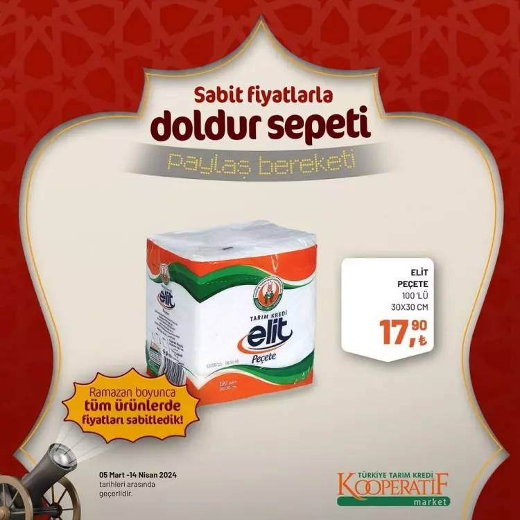 Tarım Kredi Market'ten Ramazan ayına özel dev kampanya! Bazı ürünlerde fiyatları sabitledi ve yüzde elliye varan indirime gitti 107