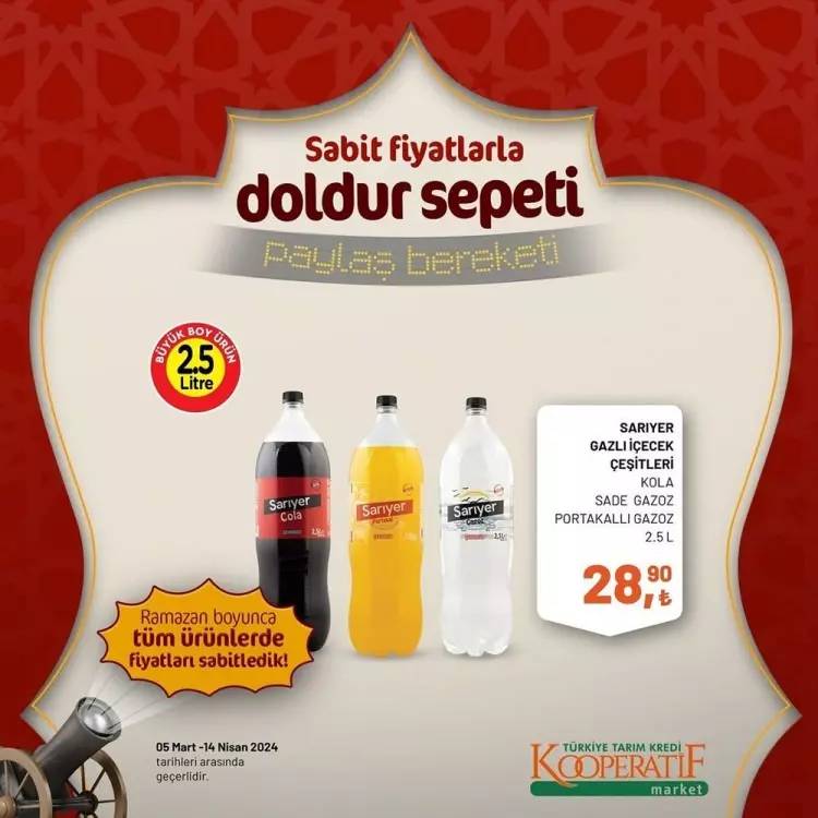 Tarım Kredi Market'ten Ramazan ayına özel dev kampanya! Bazı ürünlerde fiyatları sabitledi ve yüzde elliye varan indirime gitti 72