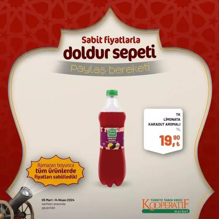 Tarım Kredi Market'ten Ramazan ayına özel dev kampanya! Bazı ürünlerde fiyatları sabitledi ve yüzde elliye varan indirime gitti 77