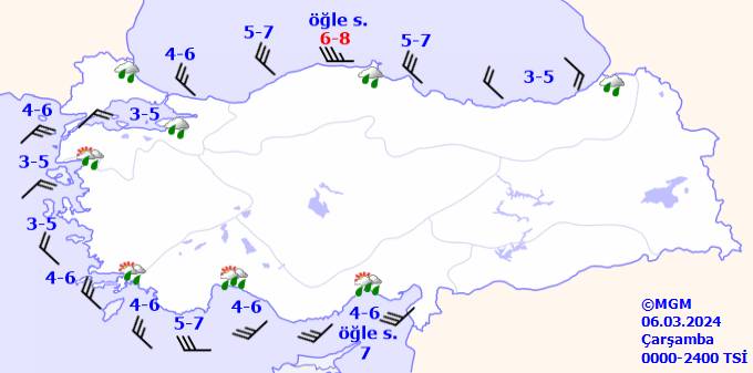 Meteoroloji il il hava durumunu yayınladı! 6 Mart 2024 Çarşamba ülke geneli hava durumu ve sıcaklıkları 10