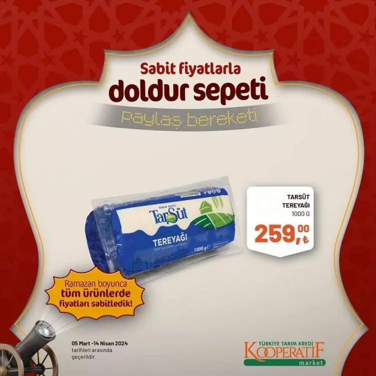 Tarım Kredi Market'ten büyük Ramazan indirimi! 24 Mart 14 Nisan 2024 tarihli indirimli ürünler listesini yayınladı 30