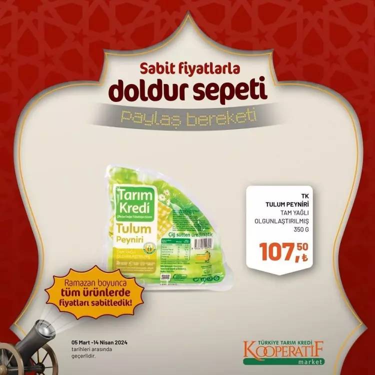 Tarım Kredi Market'ten büyük Ramazan indirimi! 24 Mart 14 Nisan 2024 tarihli indirimli ürünler listesini yayınladı 45