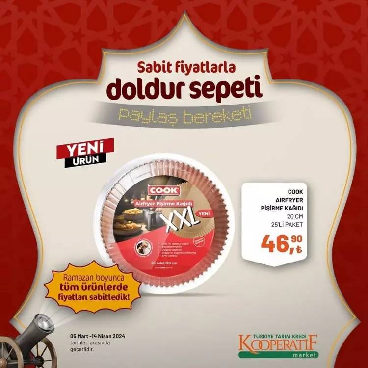 Tarım Kredi Market'ten büyük Ramazan indirimi! 24 Mart 14 Nisan 2024 tarihli indirimli ürünler listesini yayınladı 95