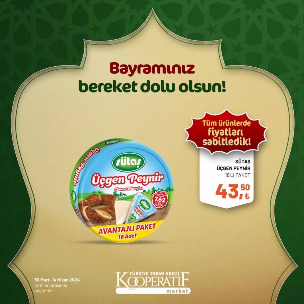 Tarım Kredi Market'ten Ramazan Bayramına çok özel dev indirim! 30 Mart 14 Nisan tarihleri arasında geçerli olacak ürün kataloğunu yayınladı 100