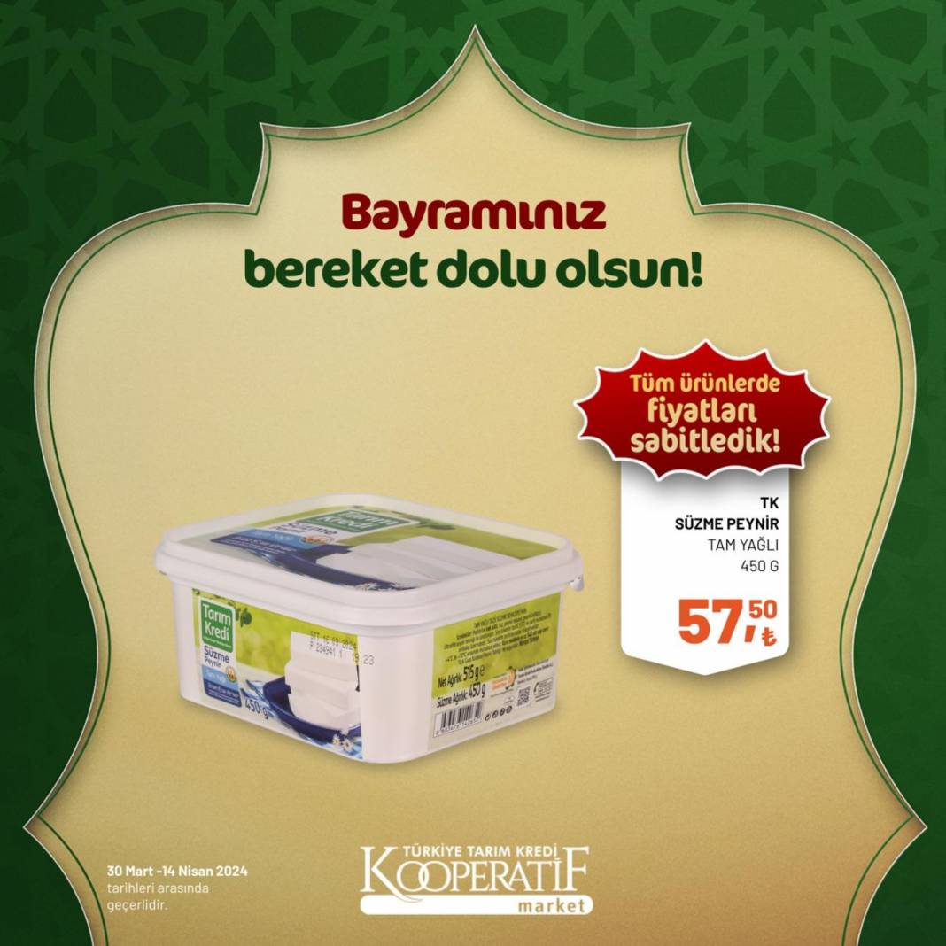 Tarım Kredi Market'ten Ramazan Bayramına çok özel dev indirim! 30 Mart 14 Nisan tarihleri arasında geçerli olacak ürün kataloğunu yayınladı 101