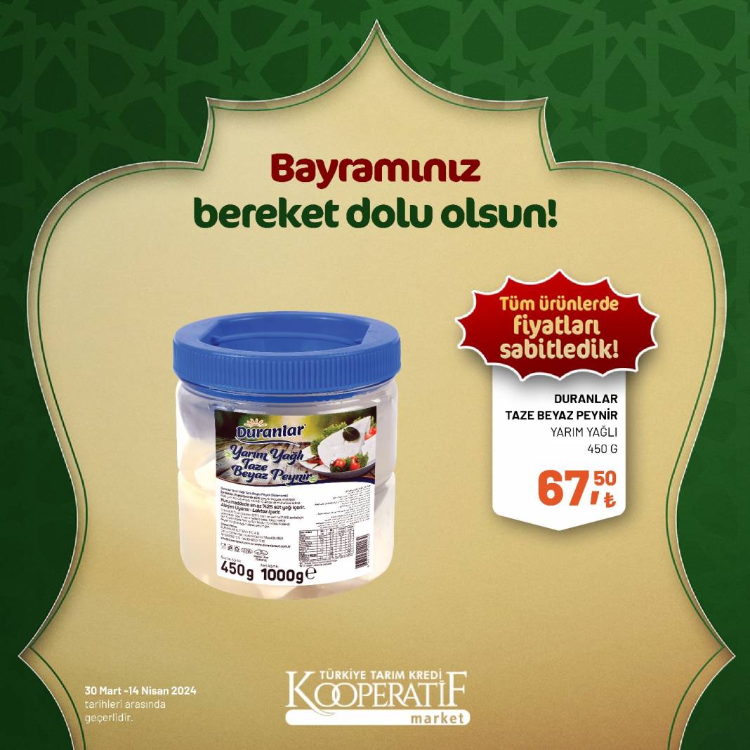 Tarım Kredi Market'ten Ramazan Bayramına çok özel dev indirim! 30 Mart 14 Nisan tarihleri arasında geçerli olacak ürün kataloğunu yayınladı 102