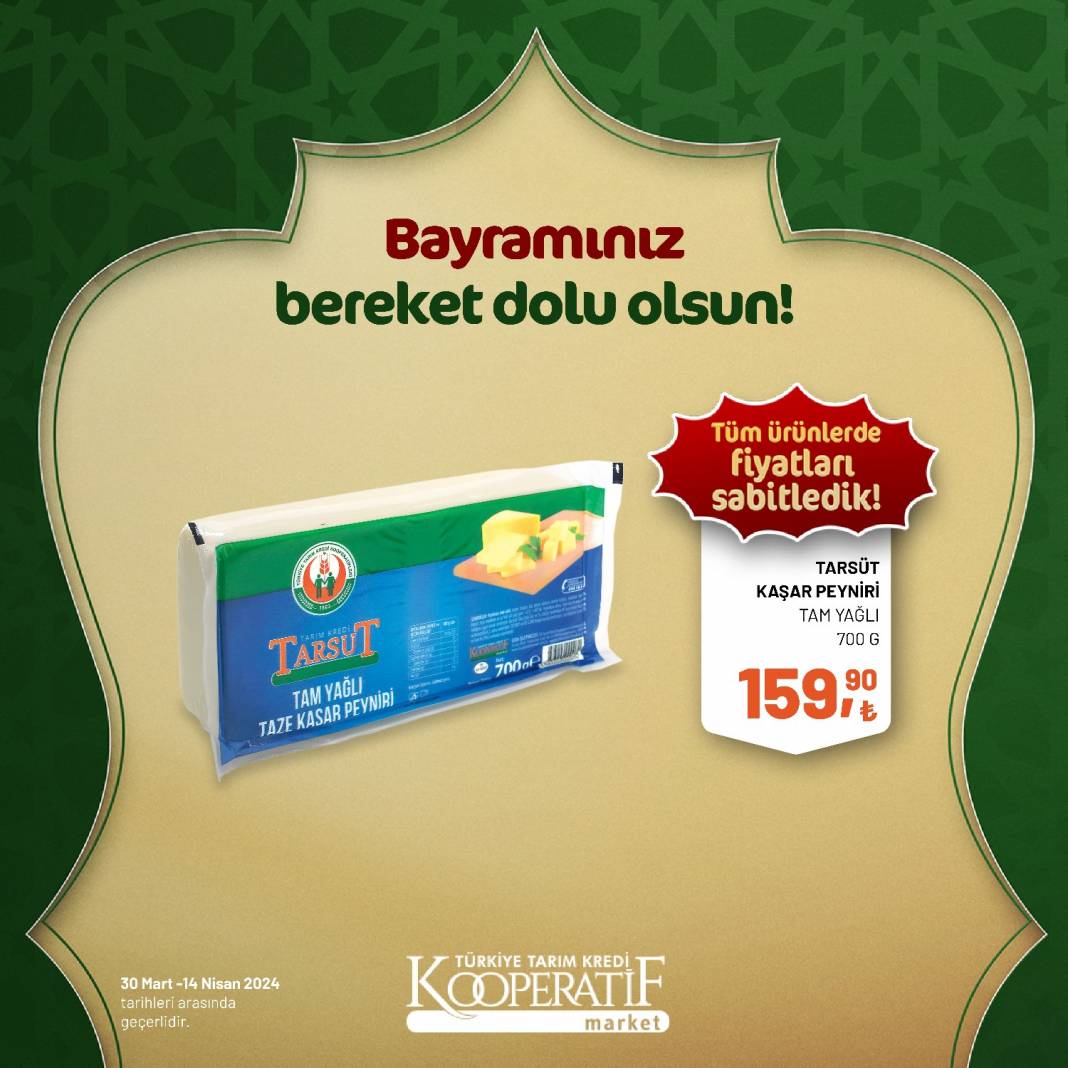 Tarım Kredi Market'ten Ramazan Bayramına çok özel dev indirim! 30 Mart 14 Nisan tarihleri arasında geçerli olacak ürün kataloğunu yayınladı 105