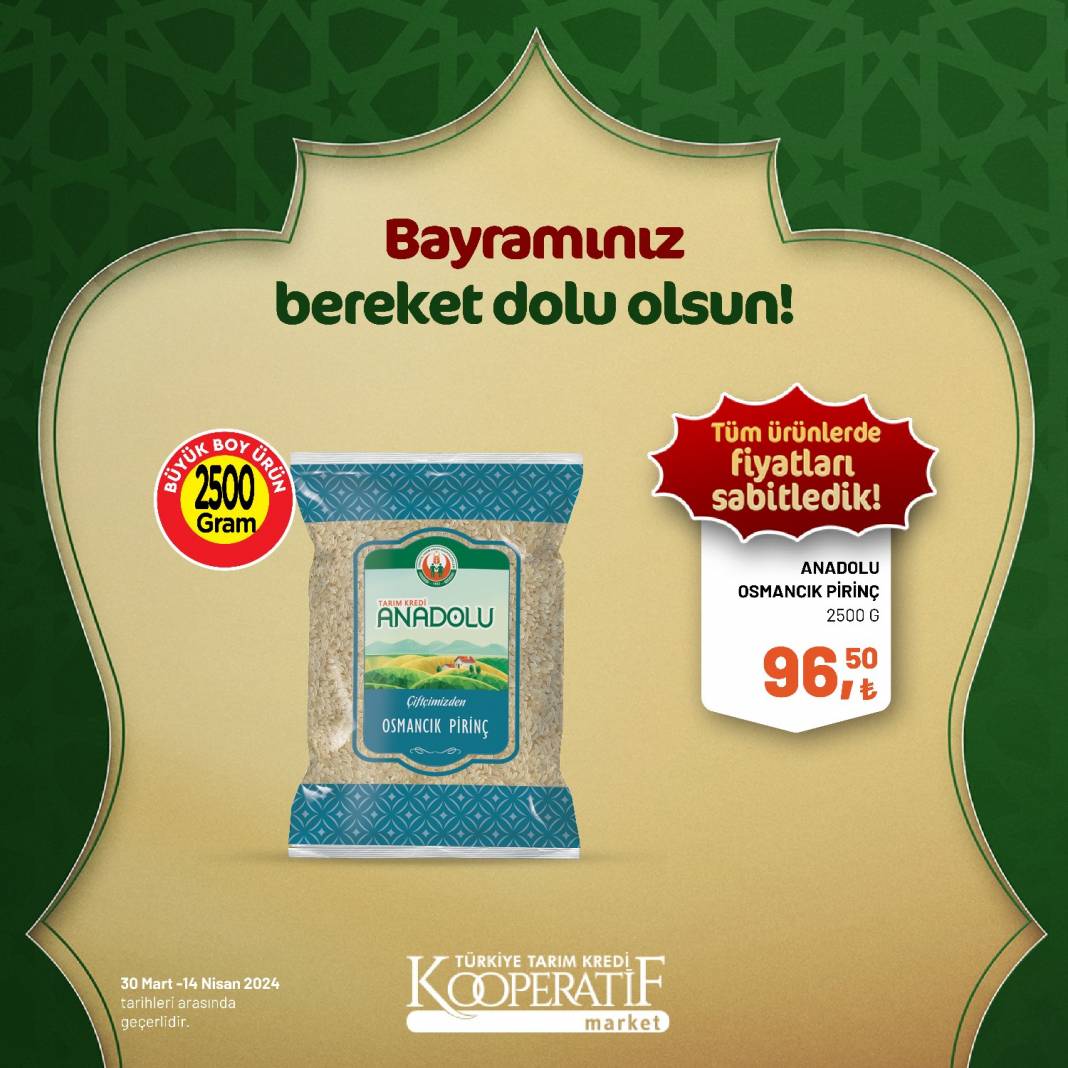 Tarım Kredi Market'ten Ramazan Bayramına çok özel dev indirim! 30 Mart 14 Nisan tarihleri arasında geçerli olacak ürün kataloğunu yayınladı 108