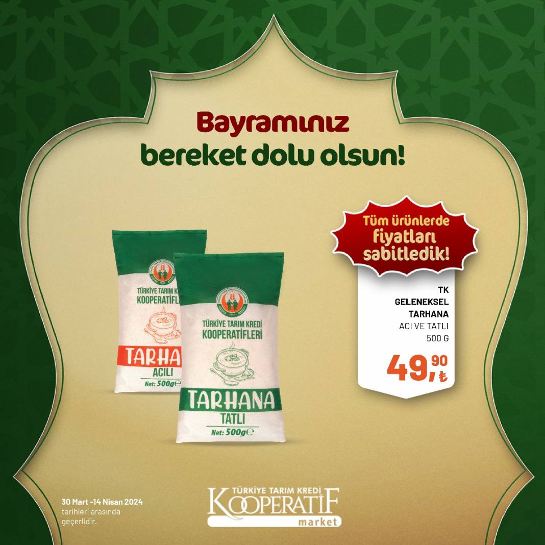 Tarım Kredi Market'ten Ramazan Bayramına çok özel dev indirim! 30 Mart 14 Nisan tarihleri arasında geçerli olacak ürün kataloğunu yayınladı 109