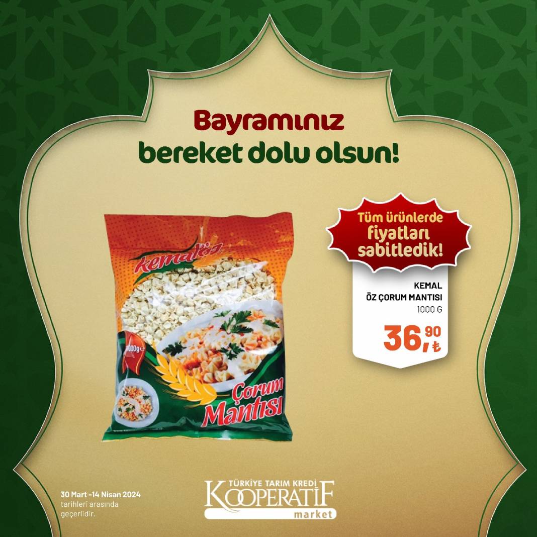 Tarım Kredi Market'ten Ramazan Bayramına çok özel dev indirim! 30 Mart 14 Nisan tarihleri arasında geçerli olacak ürün kataloğunu yayınladı 110