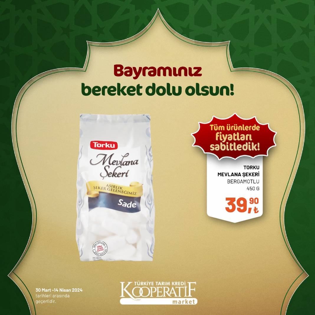 Tarım Kredi Market'ten Ramazan Bayramına çok özel dev indirim! 30 Mart 14 Nisan tarihleri arasında geçerli olacak ürün kataloğunu yayınladı 15