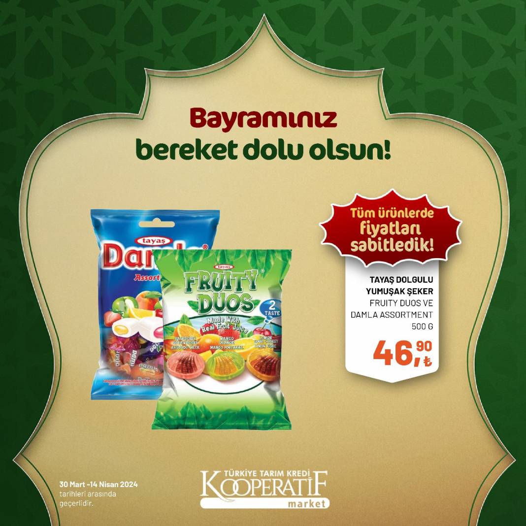 Tarım Kredi Market'ten Ramazan Bayramına çok özel dev indirim! 30 Mart 14 Nisan tarihleri arasında geçerli olacak ürün kataloğunu yayınladı 24