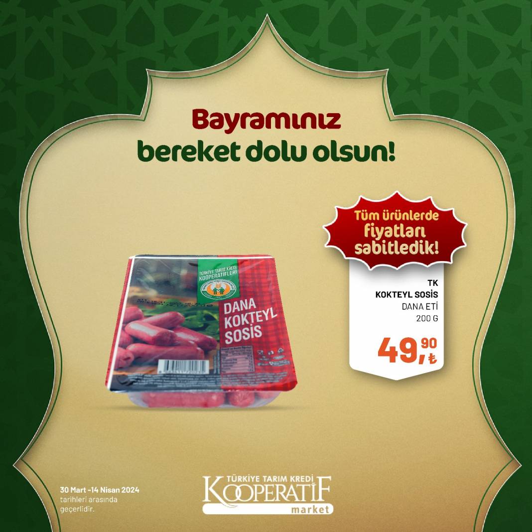 Tarım Kredi Market'ten Ramazan Bayramına çok özel dev indirim! 30 Mart 14 Nisan tarihleri arasında geçerli olacak ürün kataloğunu yayınladı 31