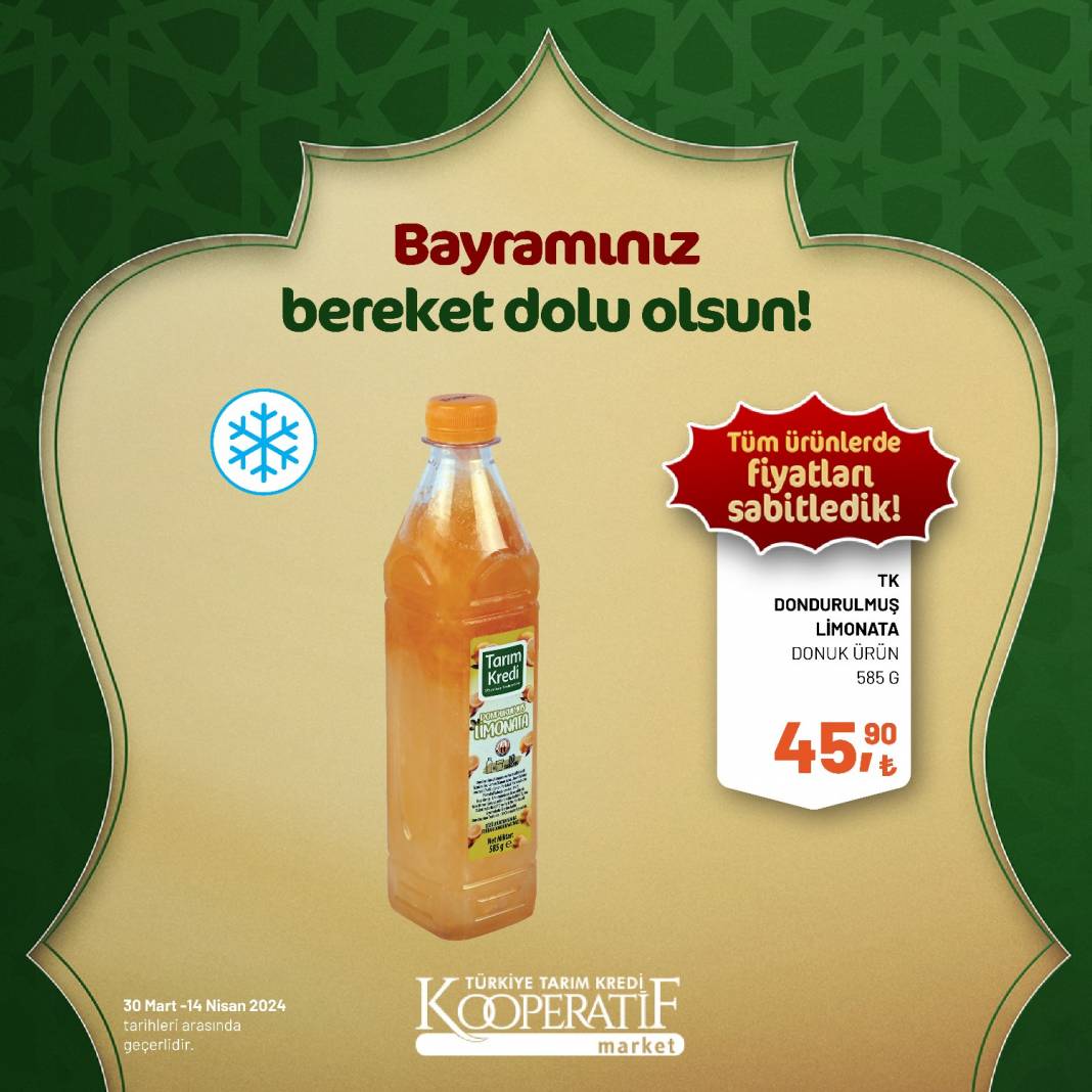 Tarım Kredi Market'ten Ramazan Bayramına çok özel dev indirim! 30 Mart 14 Nisan tarihleri arasında geçerli olacak ürün kataloğunu yayınladı 34