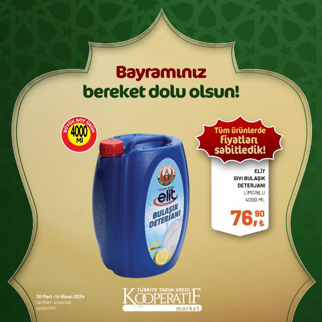 Tarım Kredi Market'ten Ramazan Bayramına çok özel dev indirim! 30 Mart 14 Nisan tarihleri arasında geçerli olacak ürün kataloğunu yayınladı 47