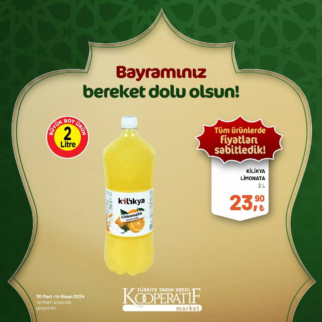 Tarım Kredi Market'ten Ramazan Bayramına çok özel dev indirim! 30 Mart 14 Nisan tarihleri arasında geçerli olacak ürün kataloğunu yayınladı 69